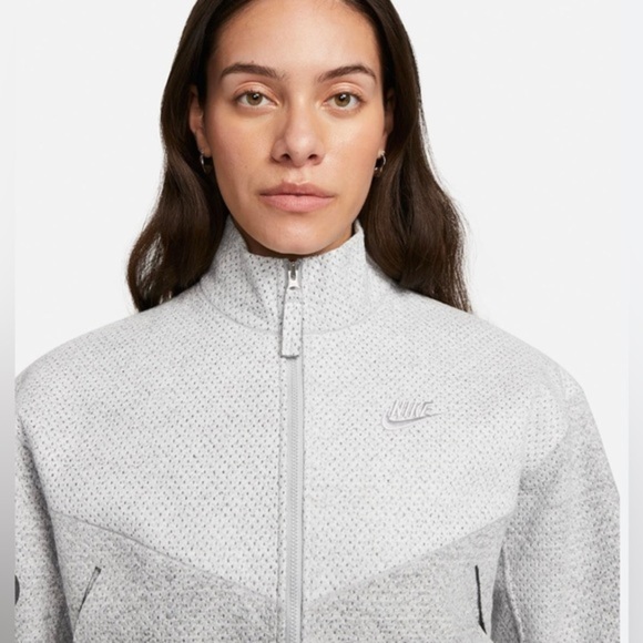 NIKE Forward White gray textured therma fit performance JACKET size small‎ new - Picture 2 of 11